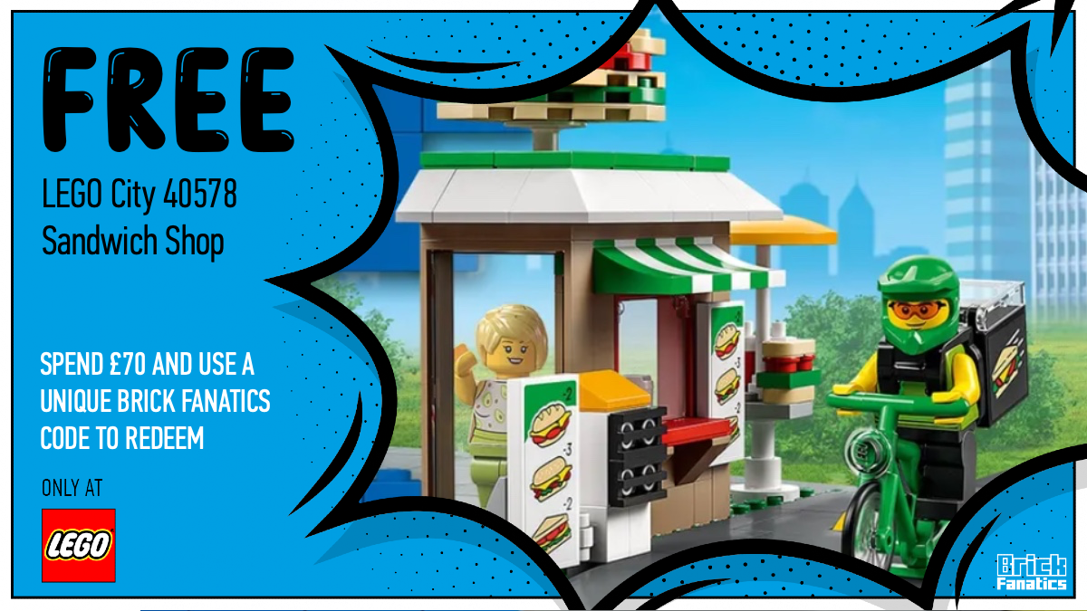 Last chance for free LEGO City 40578 Sandwich Shop