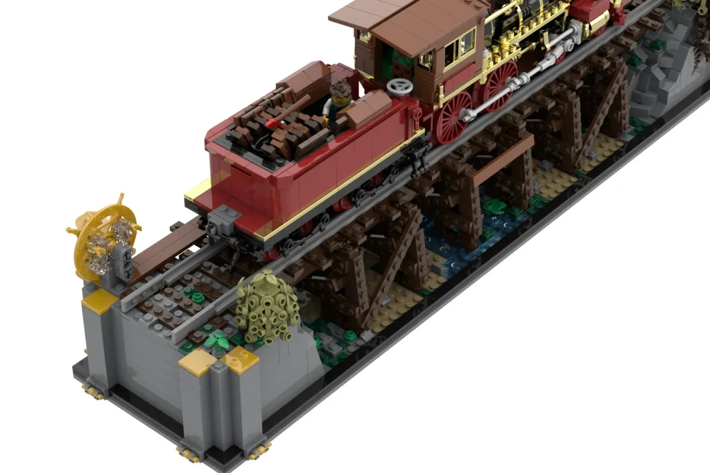 LEGO Ideas Eisenbahnbrücken und Lokomotiven des 1800. Jahrhunderts 6 1024x683