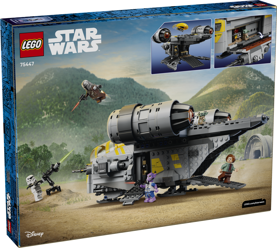 LEGO Star Wars 75447 Rückseite der Razor Crest-Verpackung 1143x1024