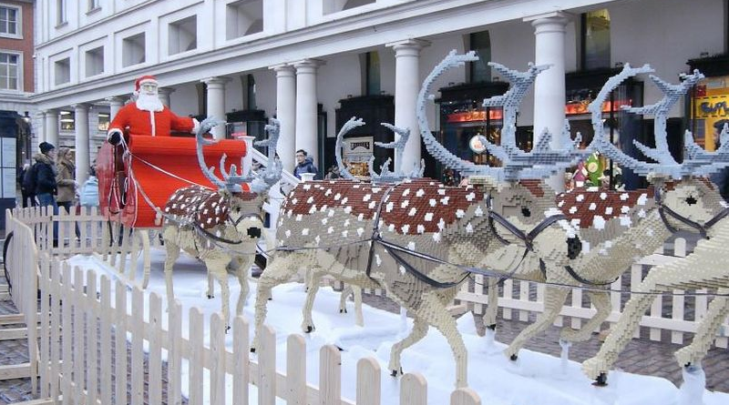 LEGO Santa Claus arrives in Cardiff Bay today
