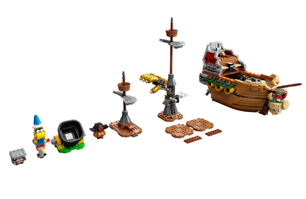 LEGO Super Mario 71391 Bowsers Airship Expansion set contents