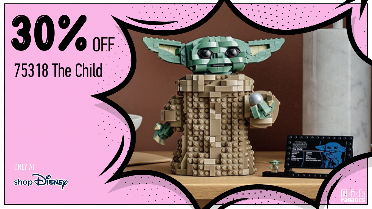 Double discount on 75318 The Child in shopDisney LEGO sale, there is