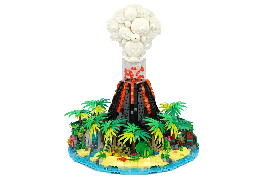 LEGO Ideas Funktionierender Vulkan – mit ausbrechender Lava 4 1024x687