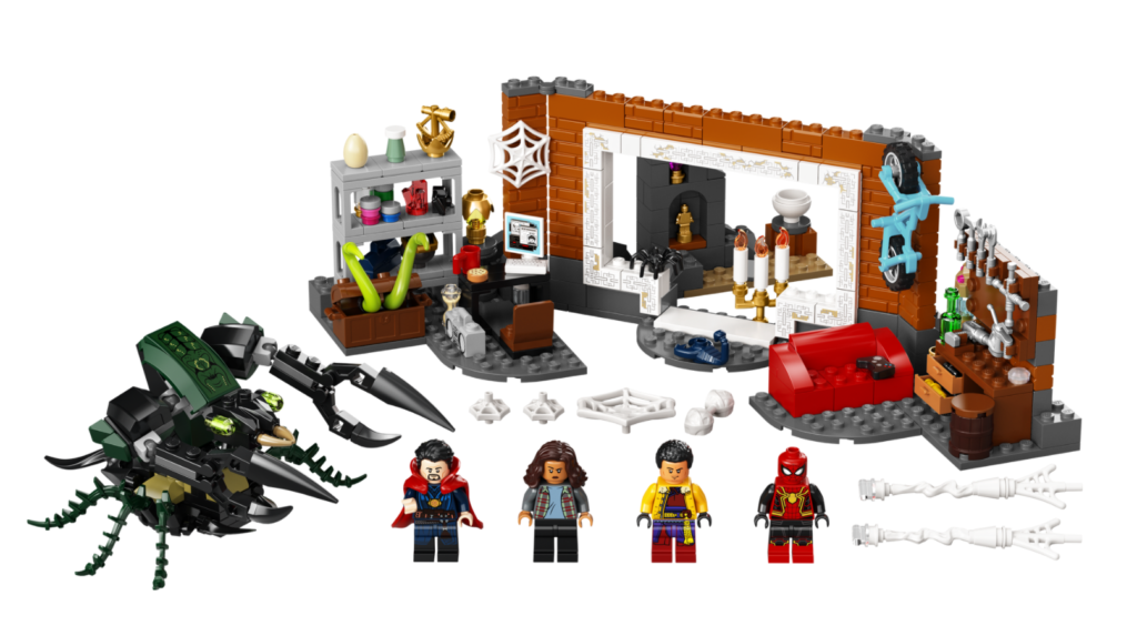 Lego Marvel 76185 Spider Man at the Sanctum Workshop contents 1