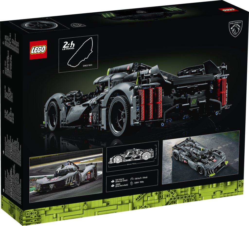 LEGO Technic 42156 Peugeot 9X8 24H Le Mans Hybrid Hypercar 02 1024x931
