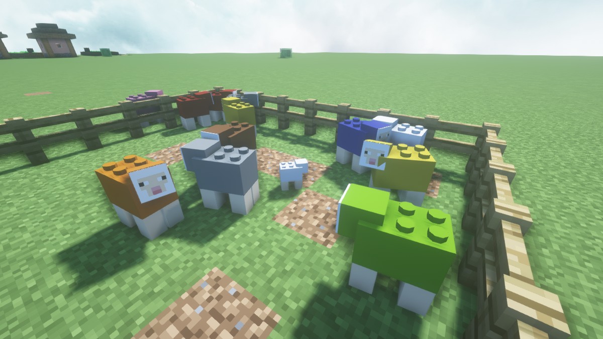 Even the mobs can be made of LEGO bricks in Minecraft
