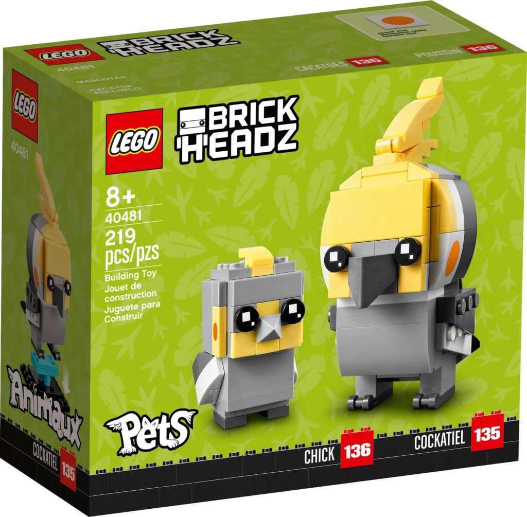 LEGO BrickHeadz Pets 40481 Cockatiel 1