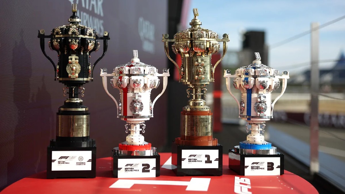 LEGO F1 trophy designer watched past ceremonies to make sure his designs would survive