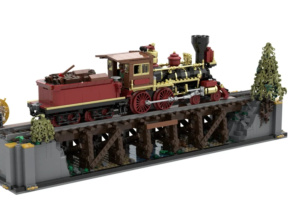 LEGO Ideas Eisenbahnbrücken und Lokomotiven des 1800. Jahrhunderts 7 1024x683