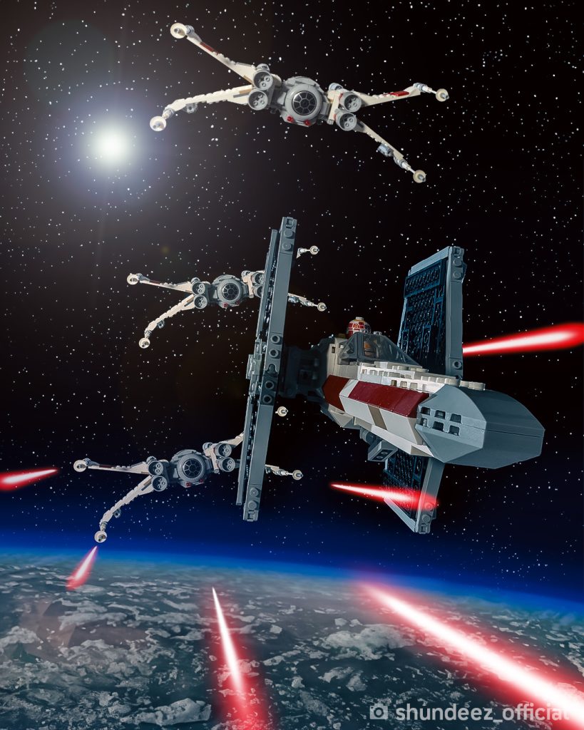 LEGO Star Wars 75393 TIE Fighter and X Wing Mash up Shundeez photography 1 819x1024