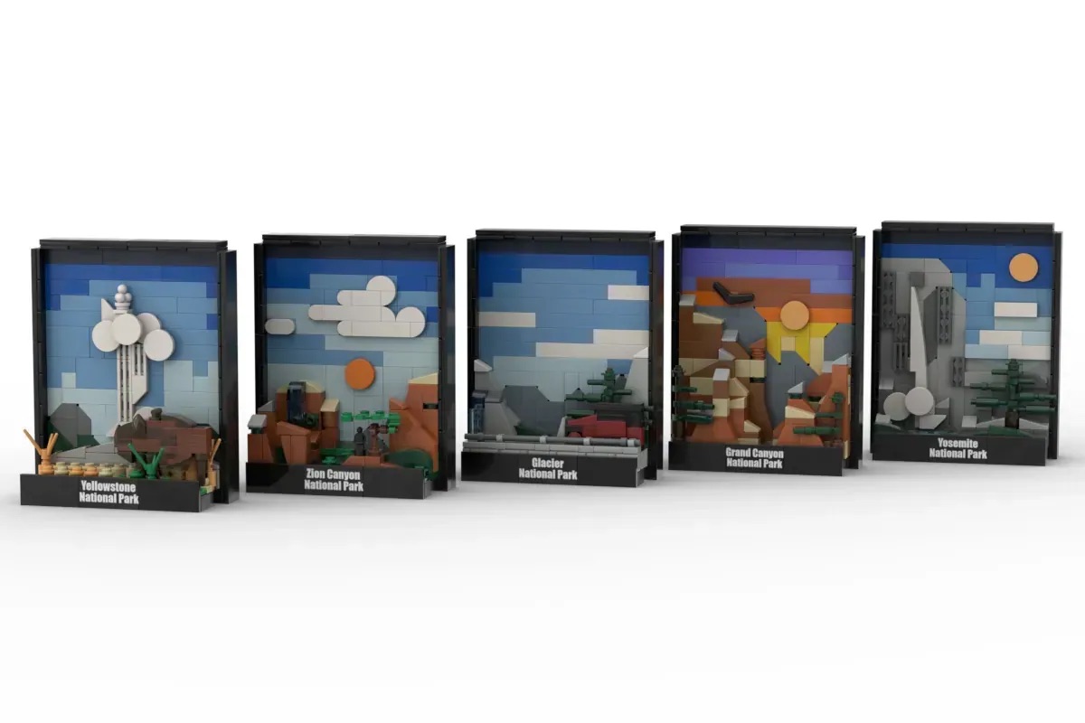 LEGO Ideas Iconische ansichtkaarten van de nationale parken van Amerika