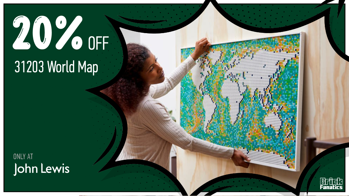 Massive 20% off soon-to-retire LEGO Art 31203 World Map 