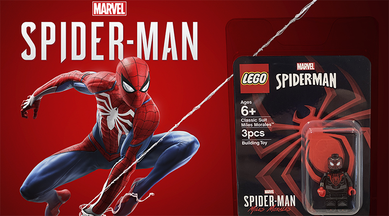 Get a closer look at the LEGO Spider-Man Miles Morales PlayStation minifigure