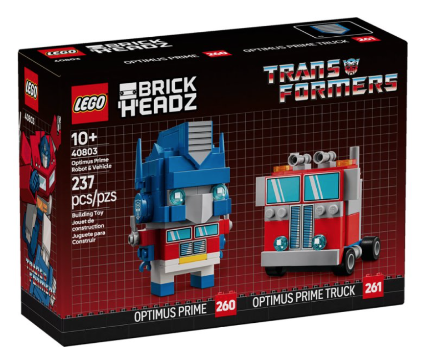 LEGO BrickHeadz 40803 Optimus Prime Robot Vehicle box front