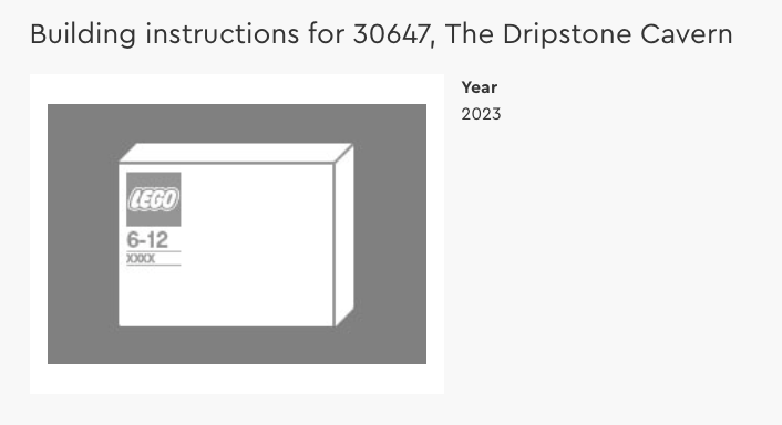LEGO Minecraft 30647 The Dripstone Cavern polybag