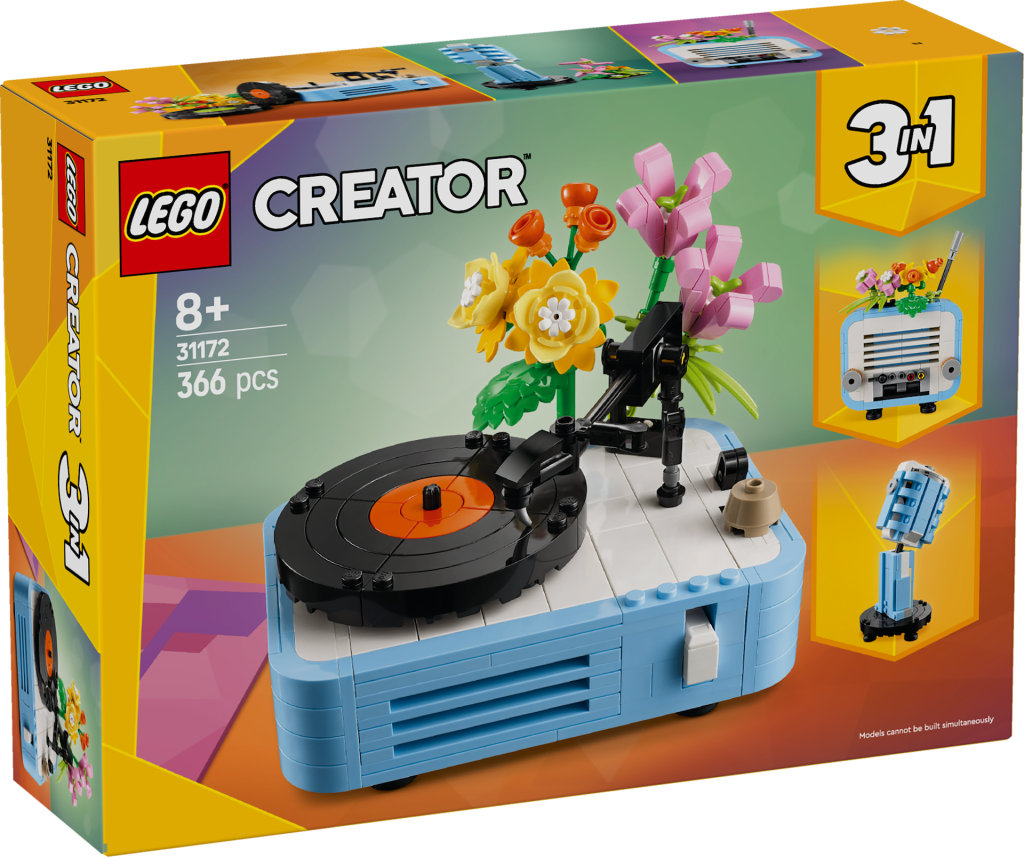 LEGO Creator 3 en 1 31172 Tocadiscos con flores 1 1024x857