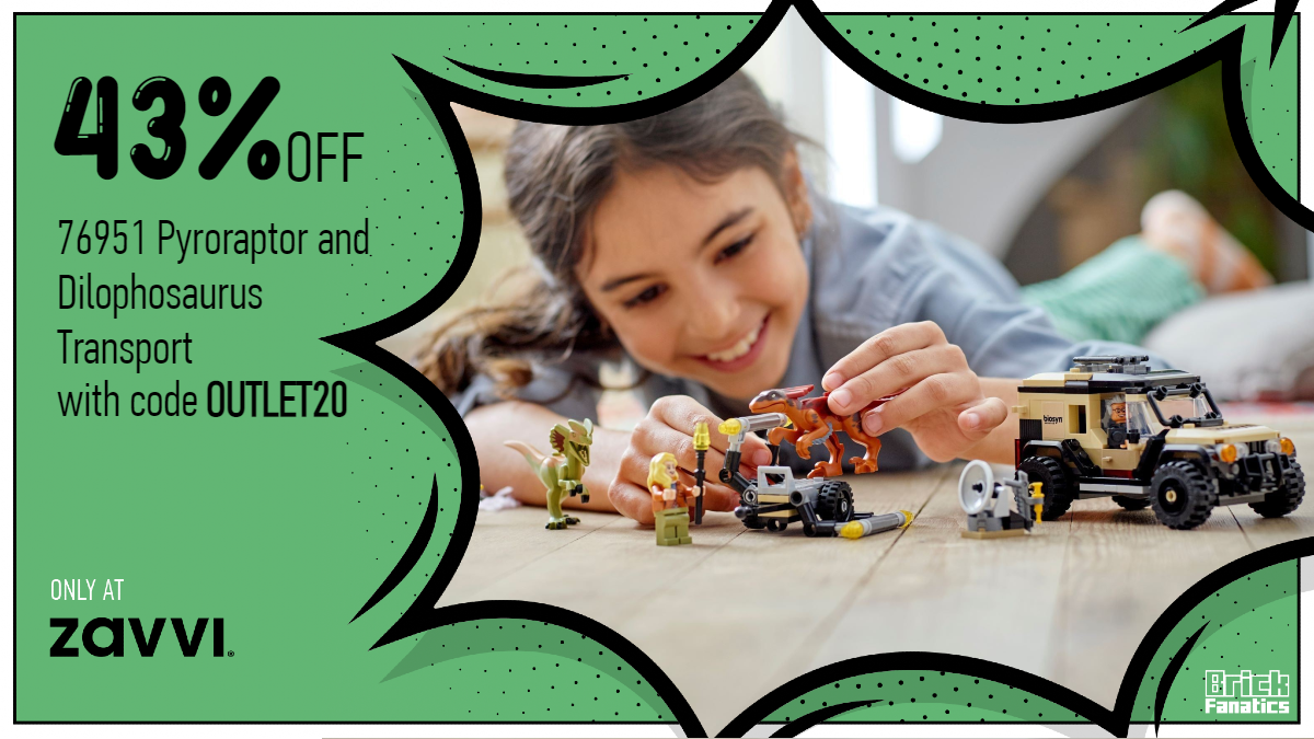 Grab 43% off LEGO Jurassic World 76951 Pyroraptor & Dilophosaurus Transport this weekend 