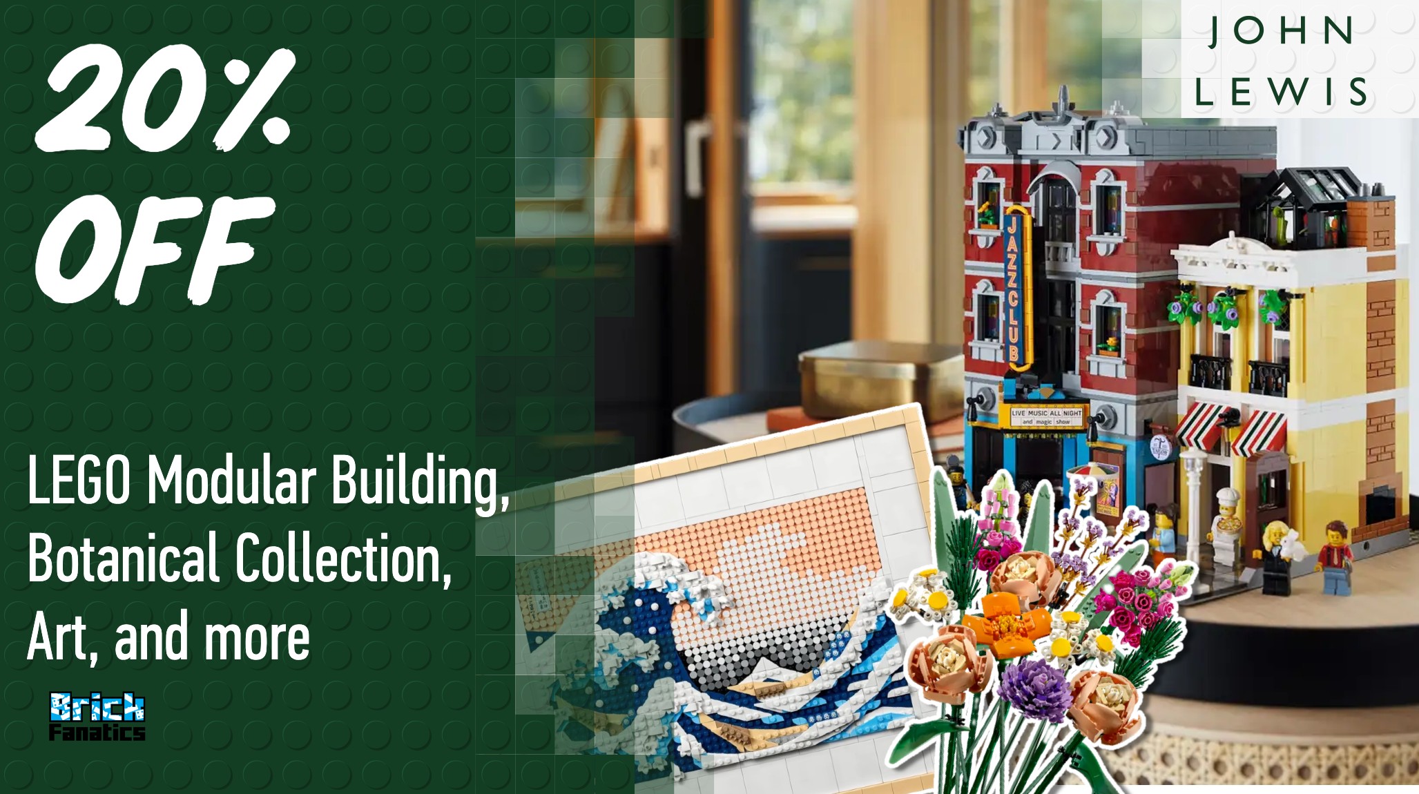 New sale at John Lewis: Price slashed on LEGO Modular, Botanical, and Art sets