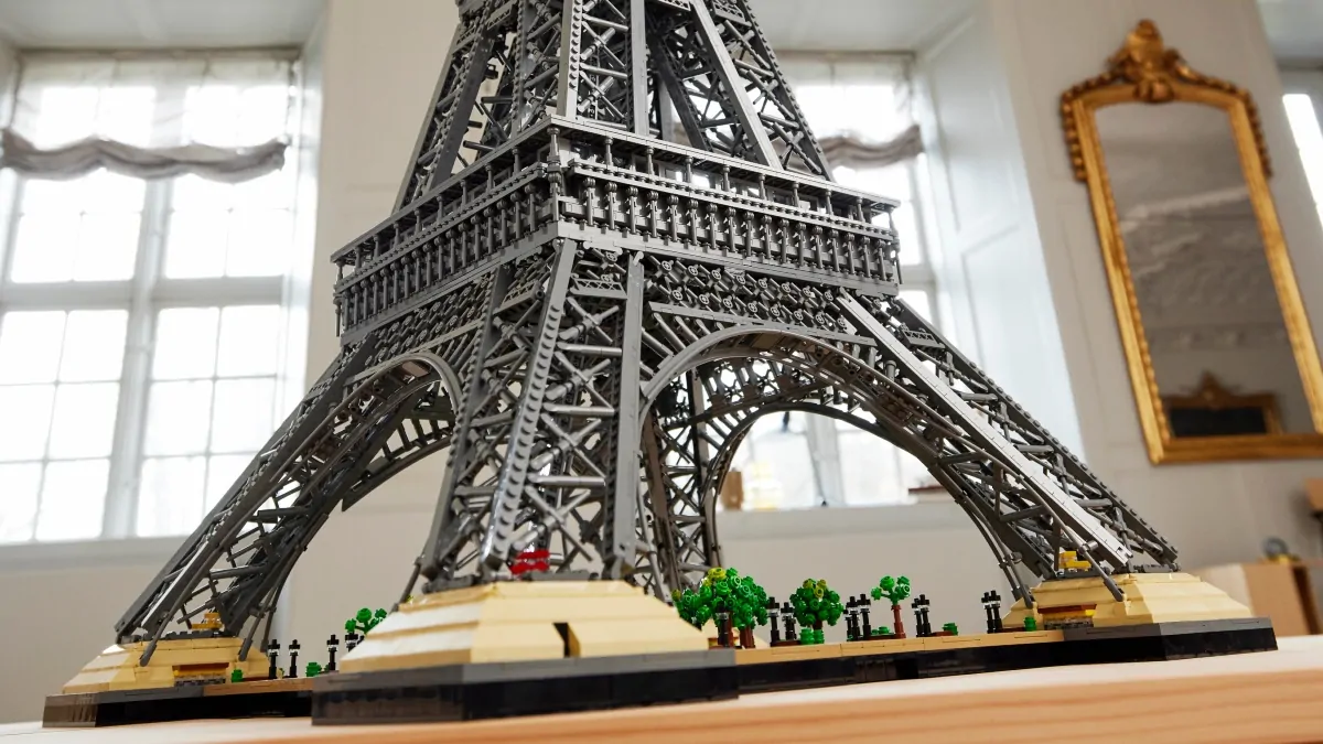 LEGO 10307 Eiffel Tower dazzles in a dramatic photoshoot