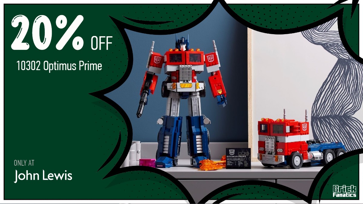 Massive 20% off LEGO Icons 10302 Optimus Prime at John Lewis