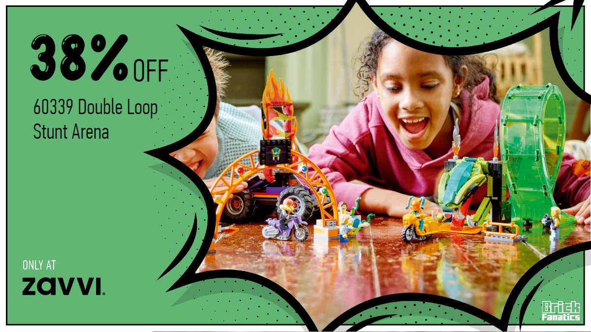 Massive 38% off LEGO City 60339 Double Loop Stunt Arena at Zavvi 