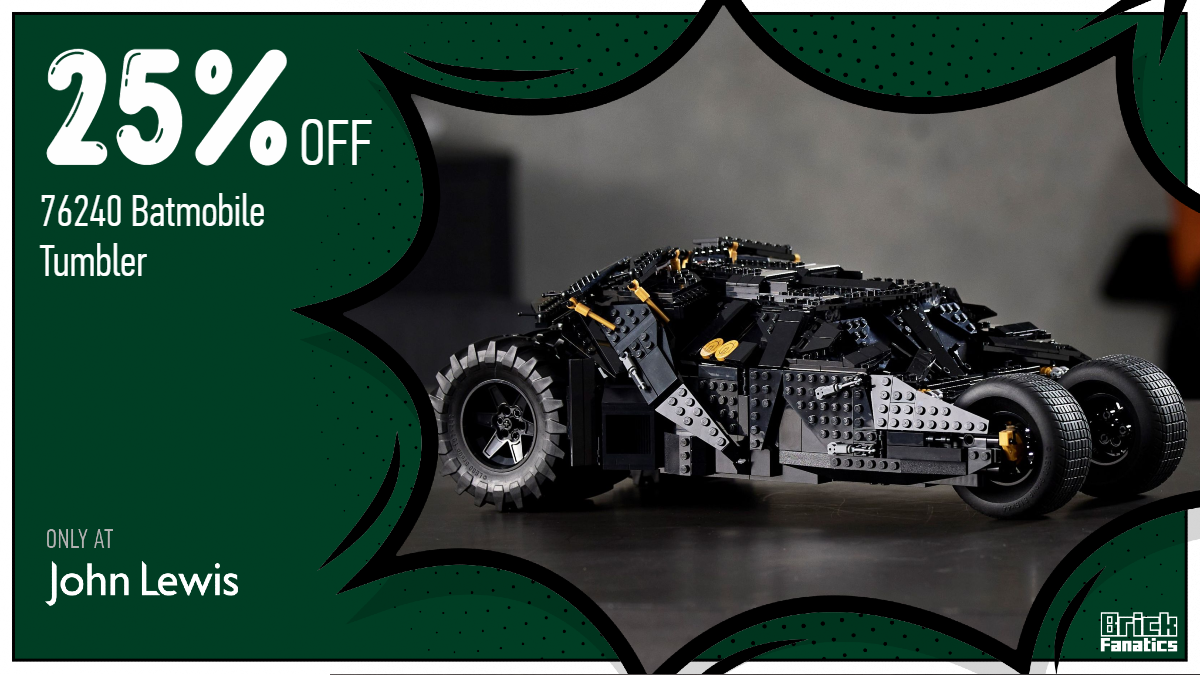 Take to Gotham's streets with huge discount on LEGO DC Batman 76240 Batmobile Tumbler
