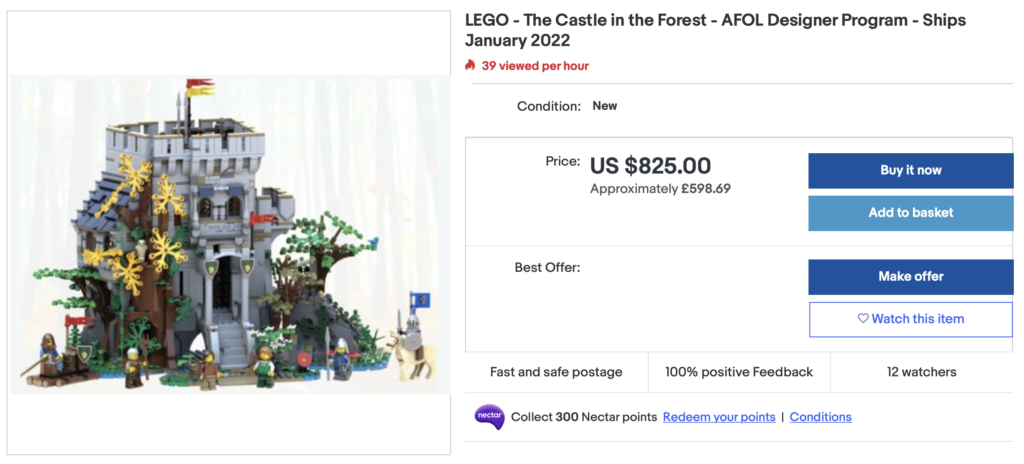 Programa de diseño LEGO BrickLink El castillo en el bosque eBay 2