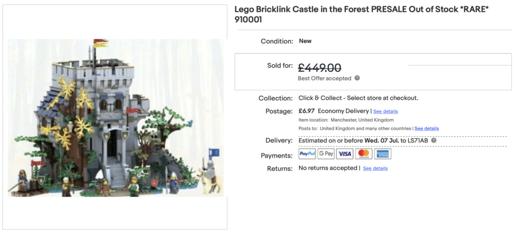 Programa de diseño LEGO BrickLink El castillo en el bosque eBay 1