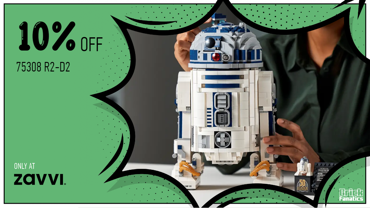 10% discount on LEGO Star Wars 75308 R2-D2 available while stocks last