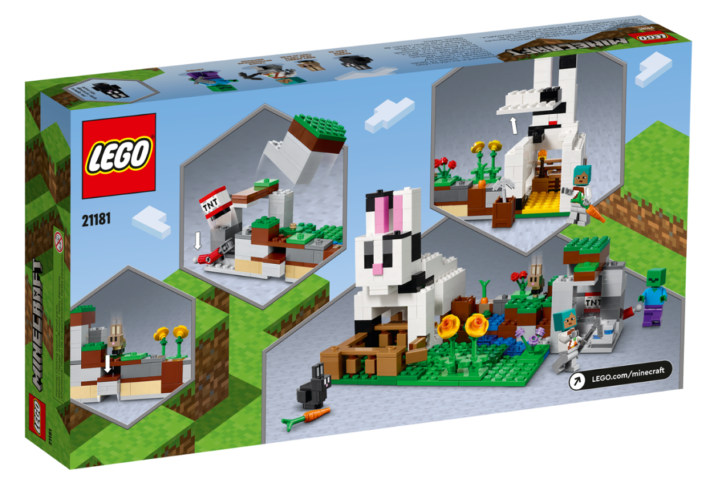 LEGO Minecraft 21181 El Rancho de Conejos (parte trasera de la caja, 1024 x 722)