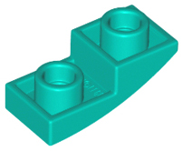 LEGO 24201 Slope Curved 2x1 Inverted Teal