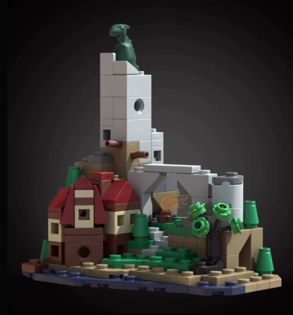 LEGO Ideas Dragons Keep Journeys end Bolt Builds design process 2