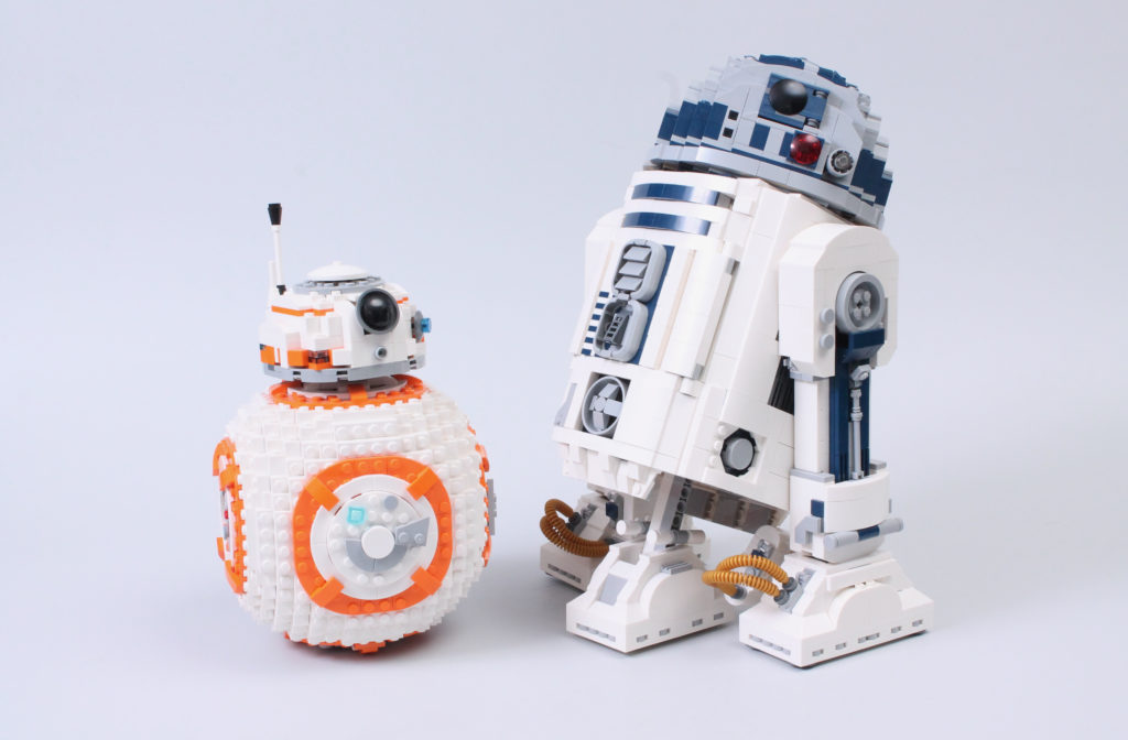 LEGO Star Wars 75308 R2 D2 75187 BB 8 comparison 1