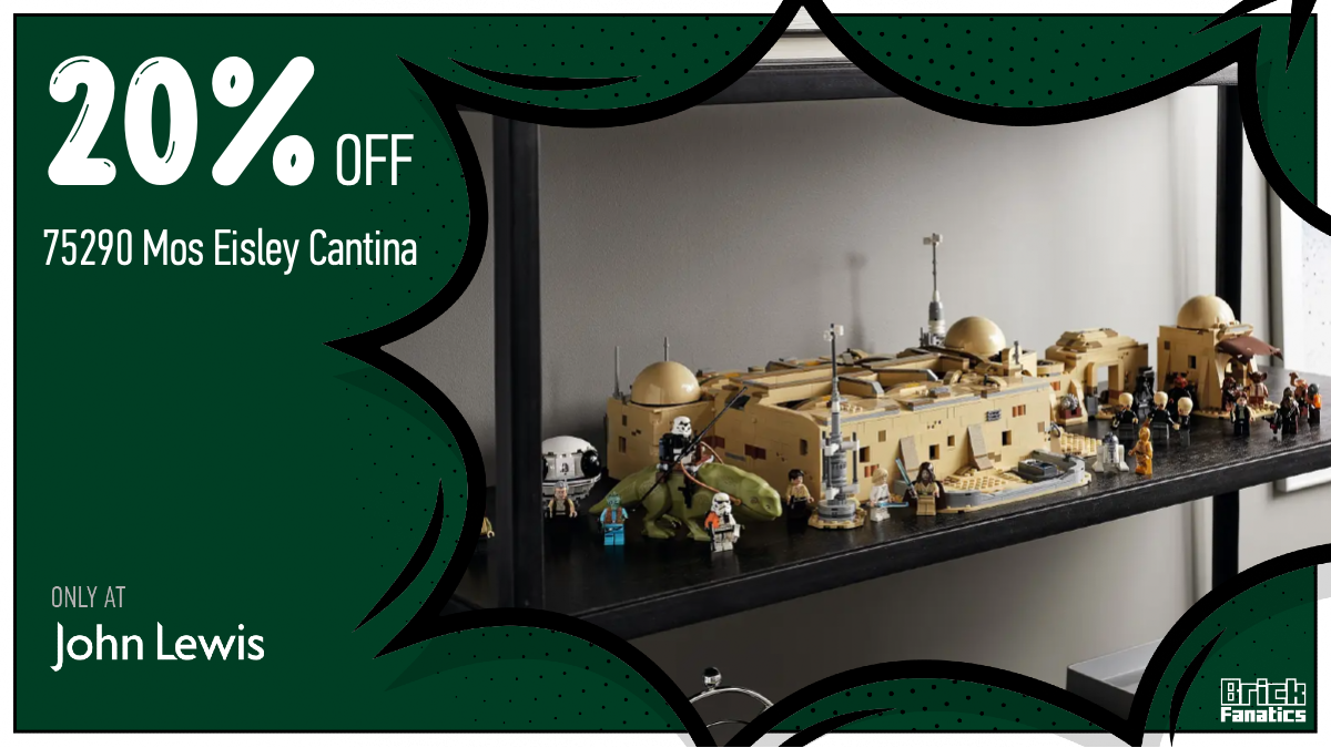 Head to John Lewis for 20% off LEGO Star Wars 75290 Mos Eisley Cantina