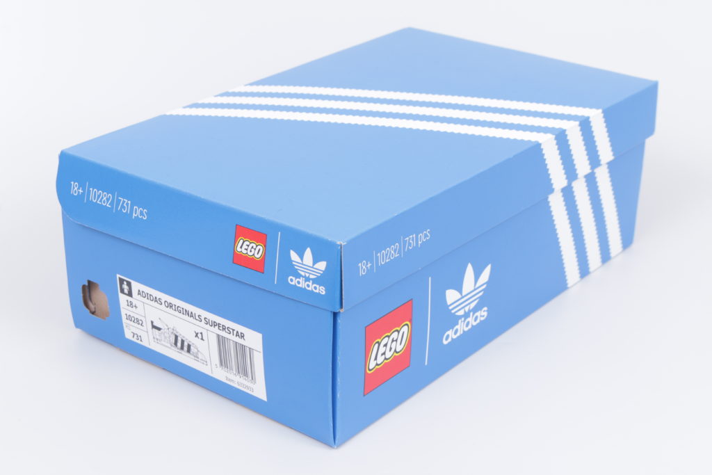 LEGO's 10282 Adidas Originals Superstar comes in a shoebox, and