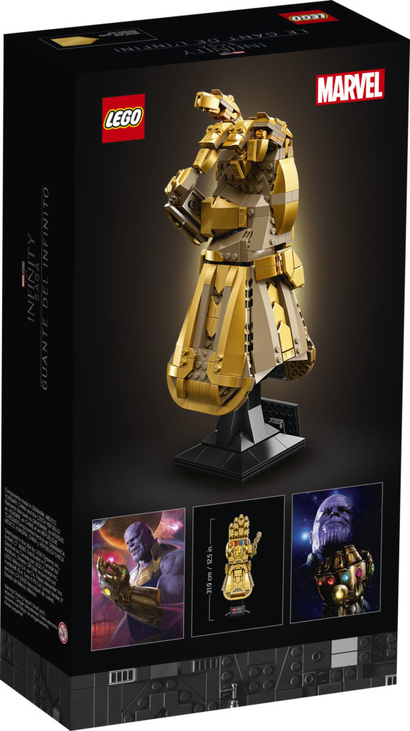 LEGO Marvel 76191 Guantelete del Infinito (parte trasera de la caja)