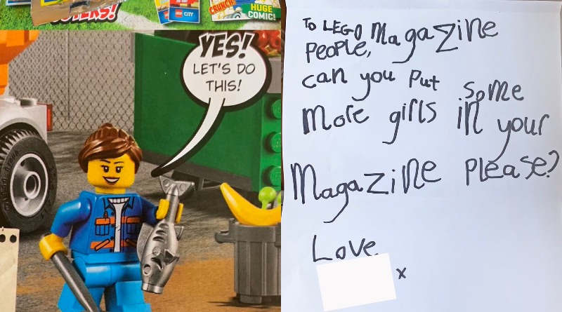 LEGO responds to request for "more girls" in official magazine