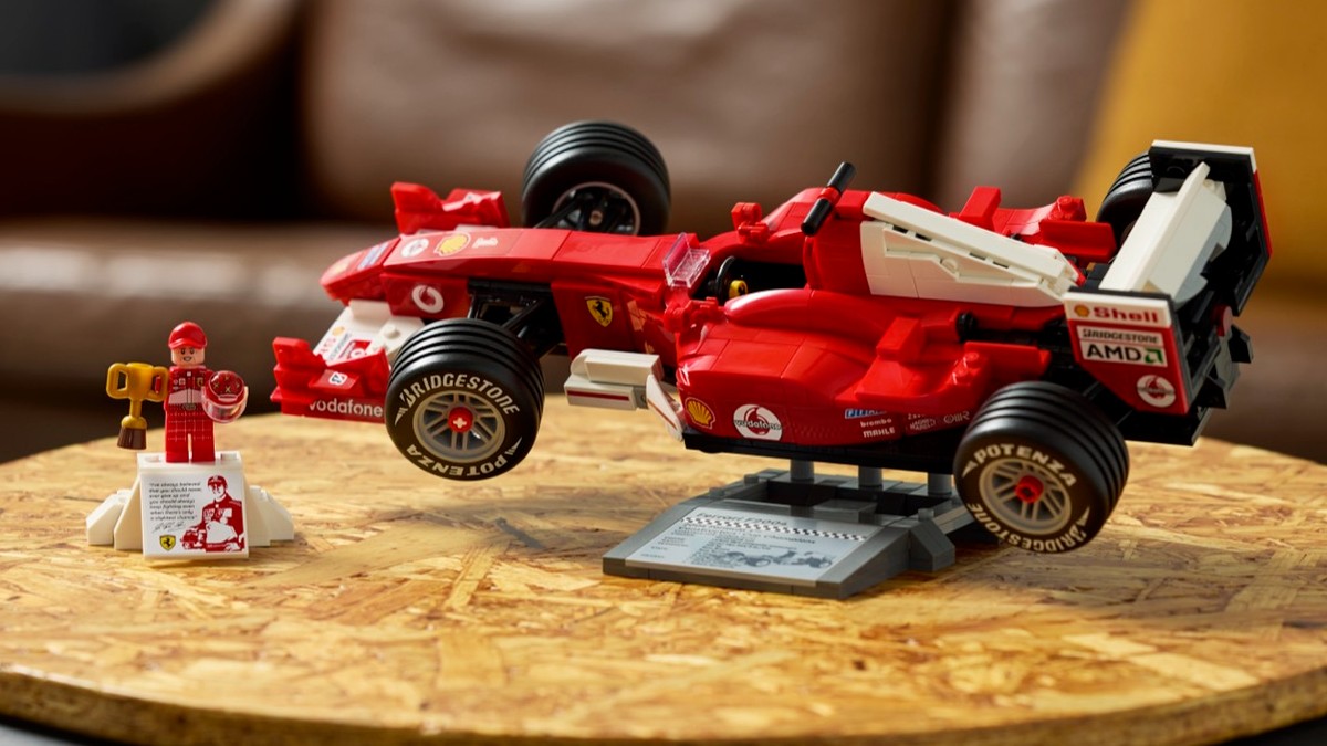 Save on LEGO Ferrari sets at the F1 store, including Shumacher’s F2004