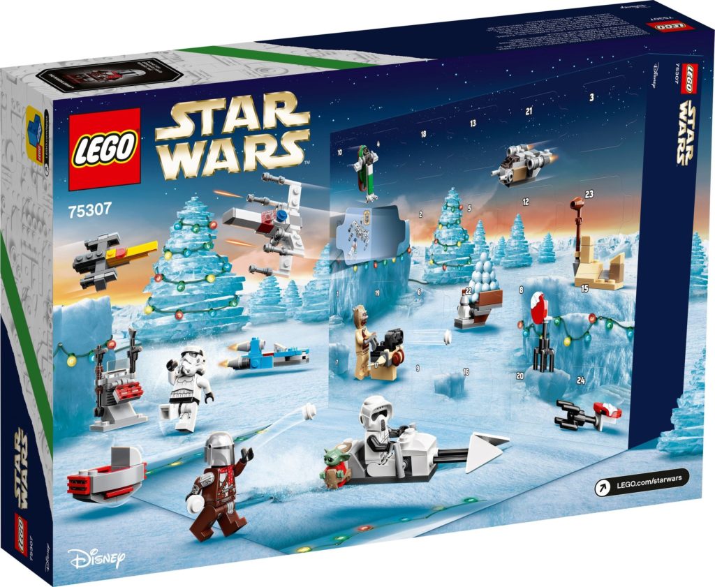 75307 Star Wars Parte trasera de la caja del Calendario de Adviento
