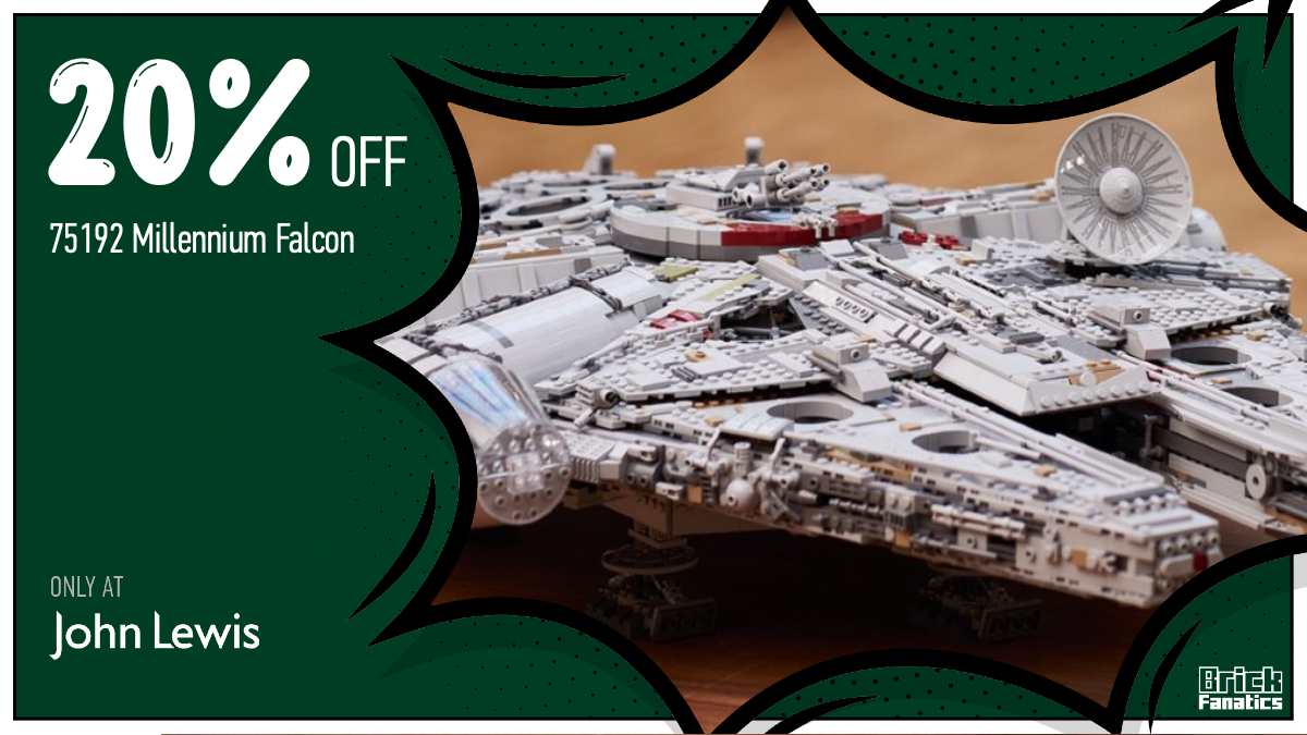 Head to John Lewis for a huge 20% off 75192 Millennium Falcon