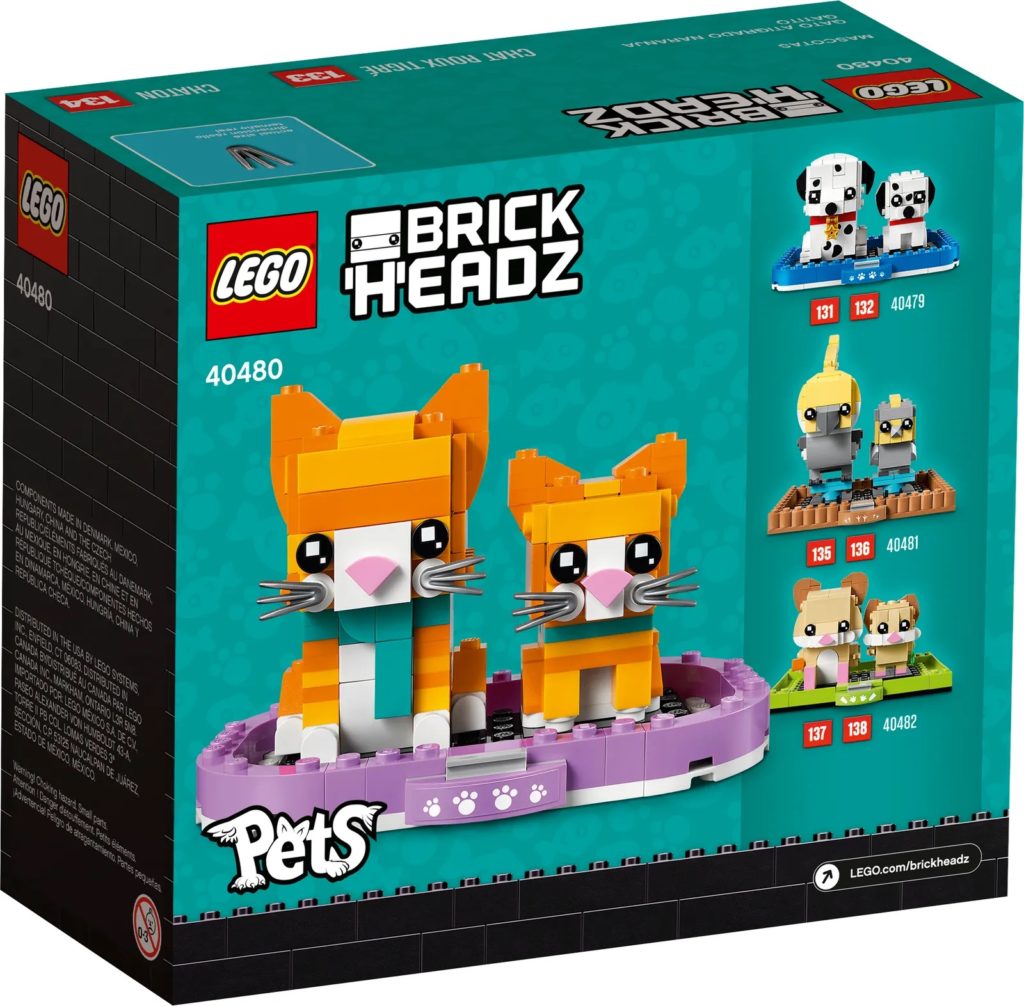 LEGO BrickHeadz Pets 40480 Ginger Tabby 3