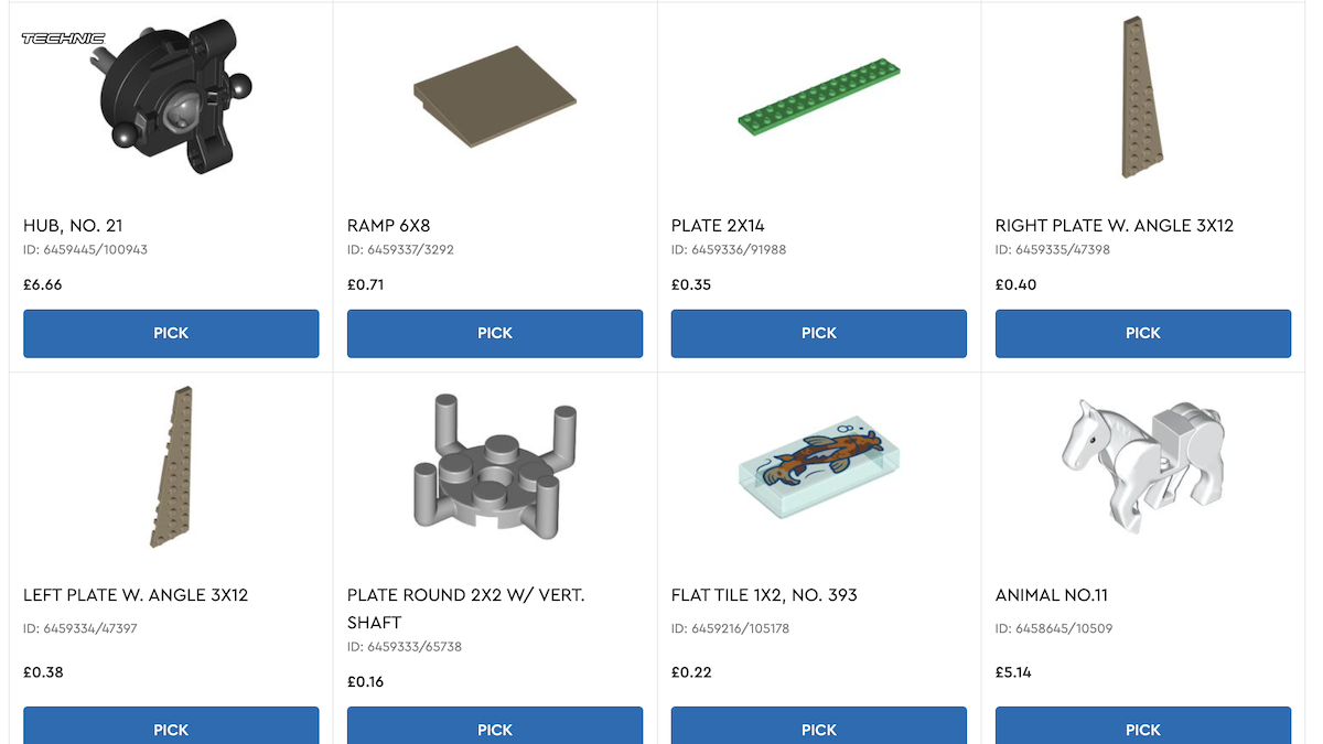 Hundreds of new LEGO Pick a Brick elements available now