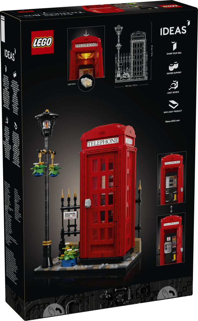 LEGO Ideas 21347 red london telephone box box 1 631x1024