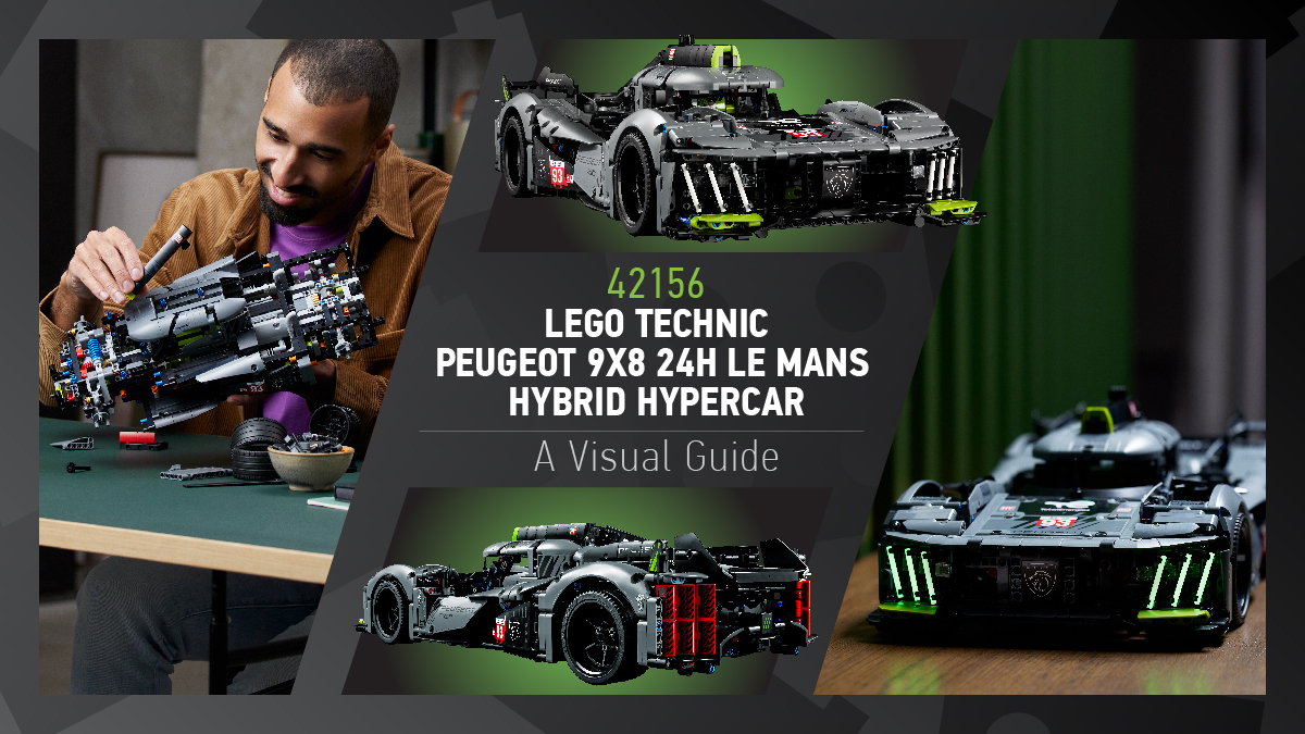LEGO Technic 42156 Peugeot 9X8 24H Le Mans Hybrid Hypercar visual guide and gallery