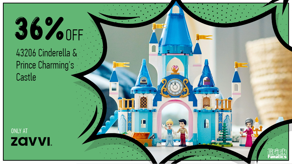 Grab a massive 36% off LEGO Disney 43206 Cinderella & Prince Charming's Castle