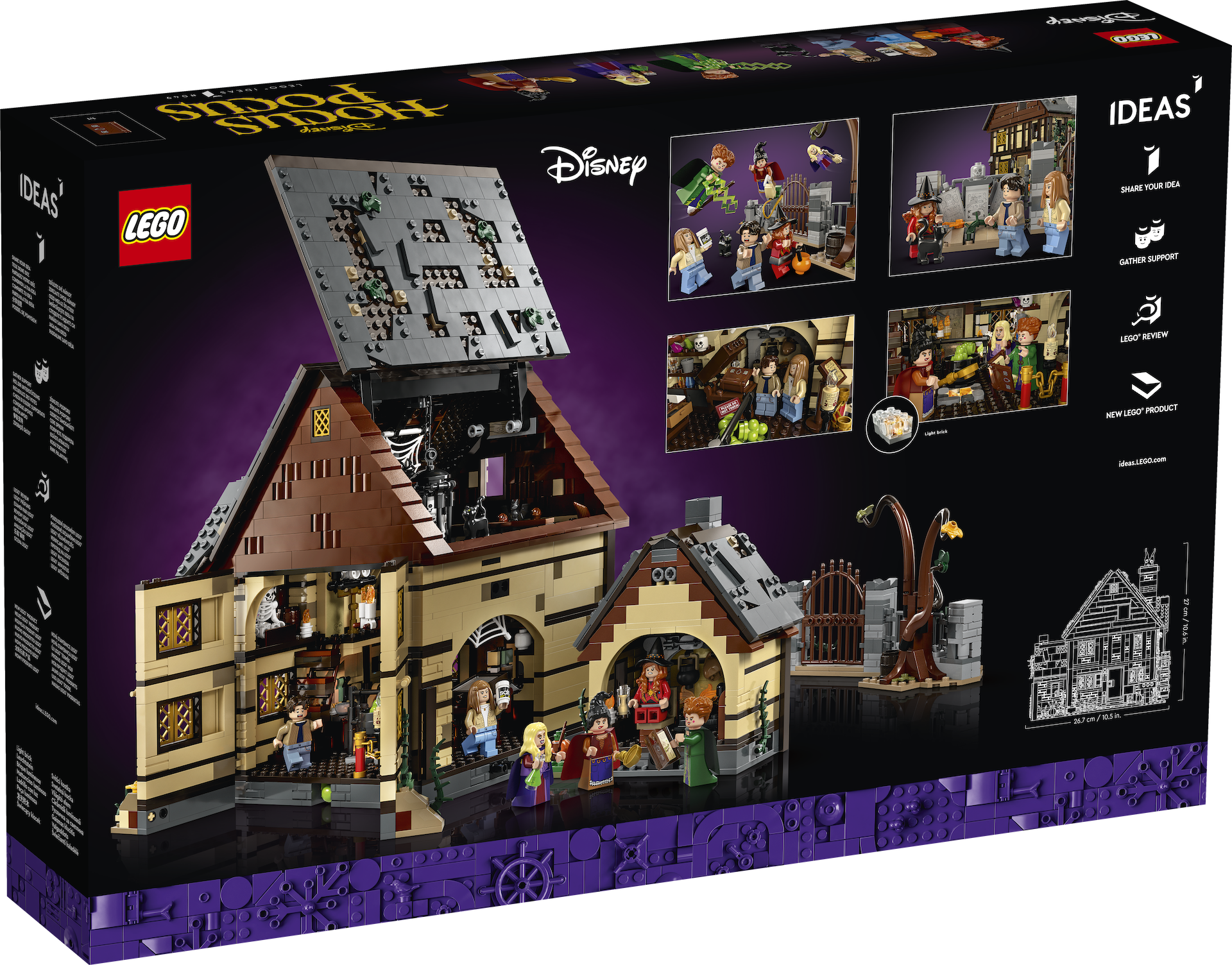 LEGO Ideas 21341 Hocus Pocus The Sanderson Sisters Cottage box 2