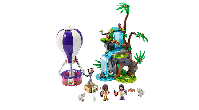 LEGO Friends 41423 Tiger Hot Air Balloon Jungle Rescue featured