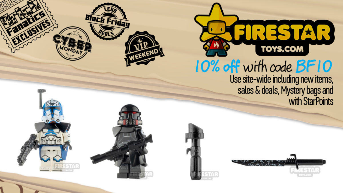 Save 10% on custom LEGO parts and minifigures at FireStar Toys this November