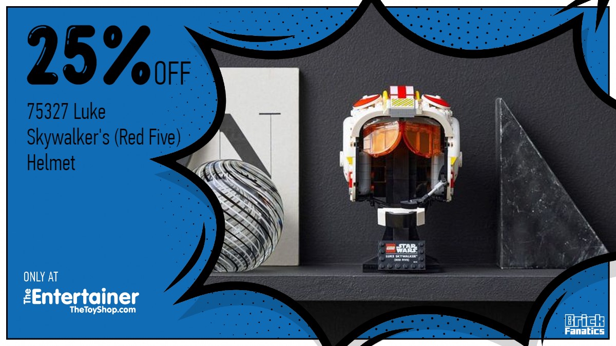 Score a massive 25% off LEGO Star Wars 75327 Luke Skywalker (Red Five) Helmet
