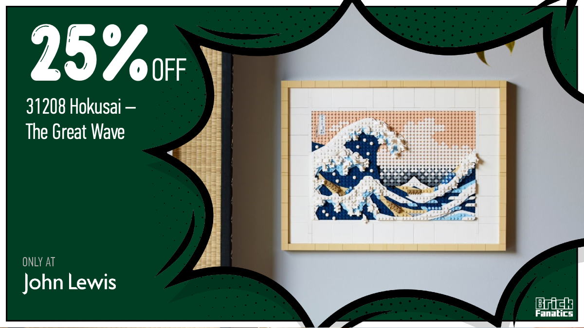 Decorate with massive discount on LEGO Art 31208 Hokusai – The Great Wave